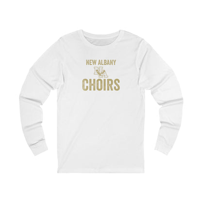 Adult Unisex Vintage Distressed New Albany Choirs Graphic Long Sleeve Soft Tee