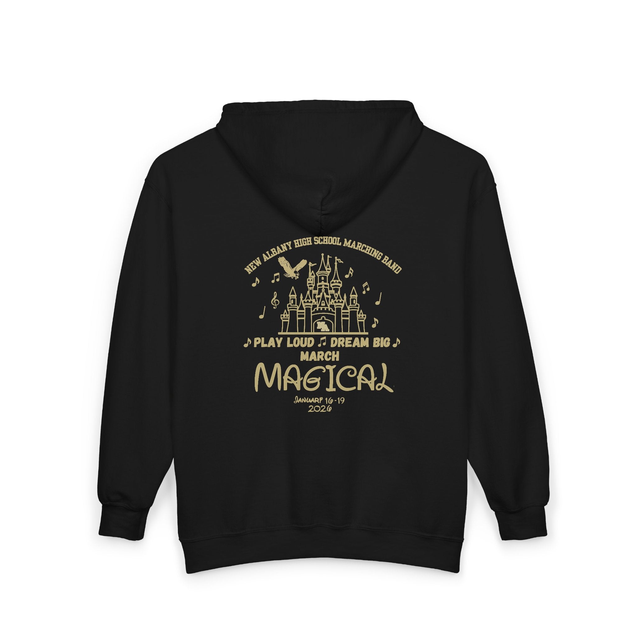 Adult Unisex NAHS Marching Band March Magical Graphic Full-Zip Sweatshirt
