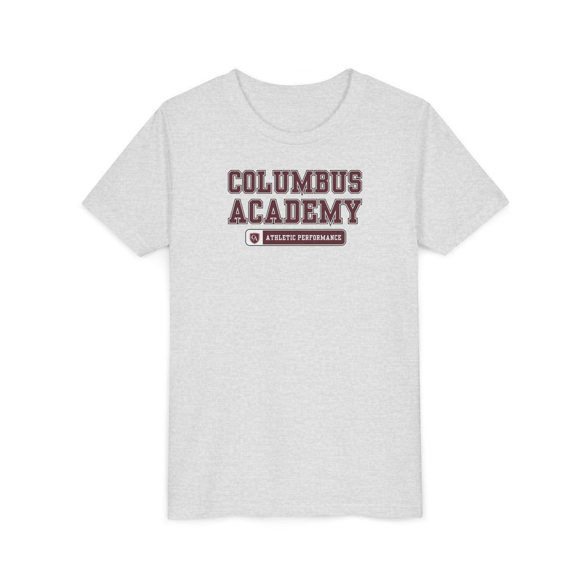 Youth Columbus Academy Athletic Performance Graphic Short Sleeve Bella + Canvas Soft Tee