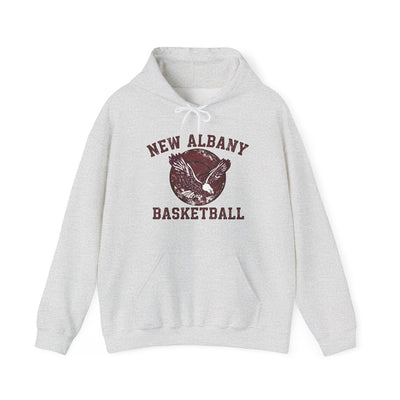 Adult Unisex New Albany Eagles Basketball Vintage Victory Graphic Hoodie