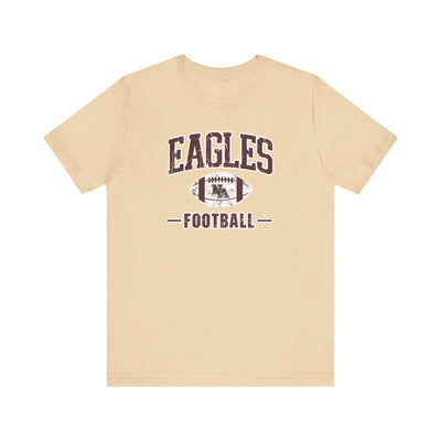 Adult Unisex Eagles Football Vintage Distressed Graphic Short Sleeve Soft Tee