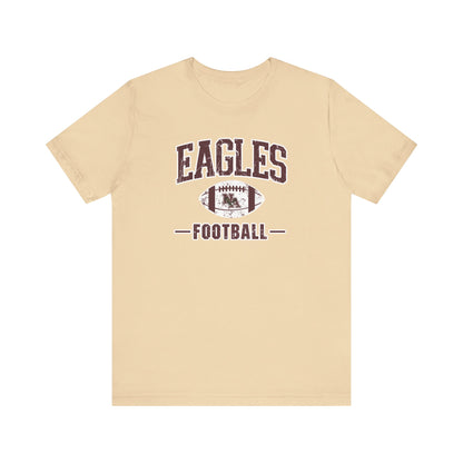 Adult Unisex Eagles Football Vintage Distressed Graphic Short Sleeve Soft Tee