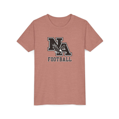 Youth Classic Logo Black Football Graphic Short Sleeve Soft Tee