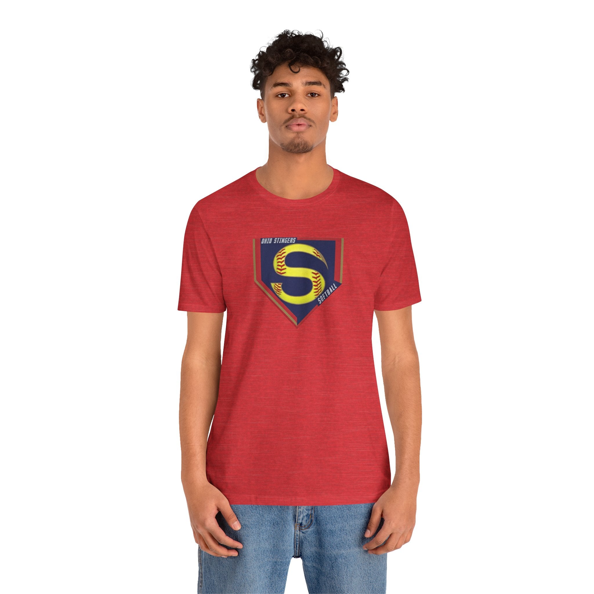 Adult Unisex Stingers Softball Logo Graphic Short Sleeve Bella + Canvas Soft Tee