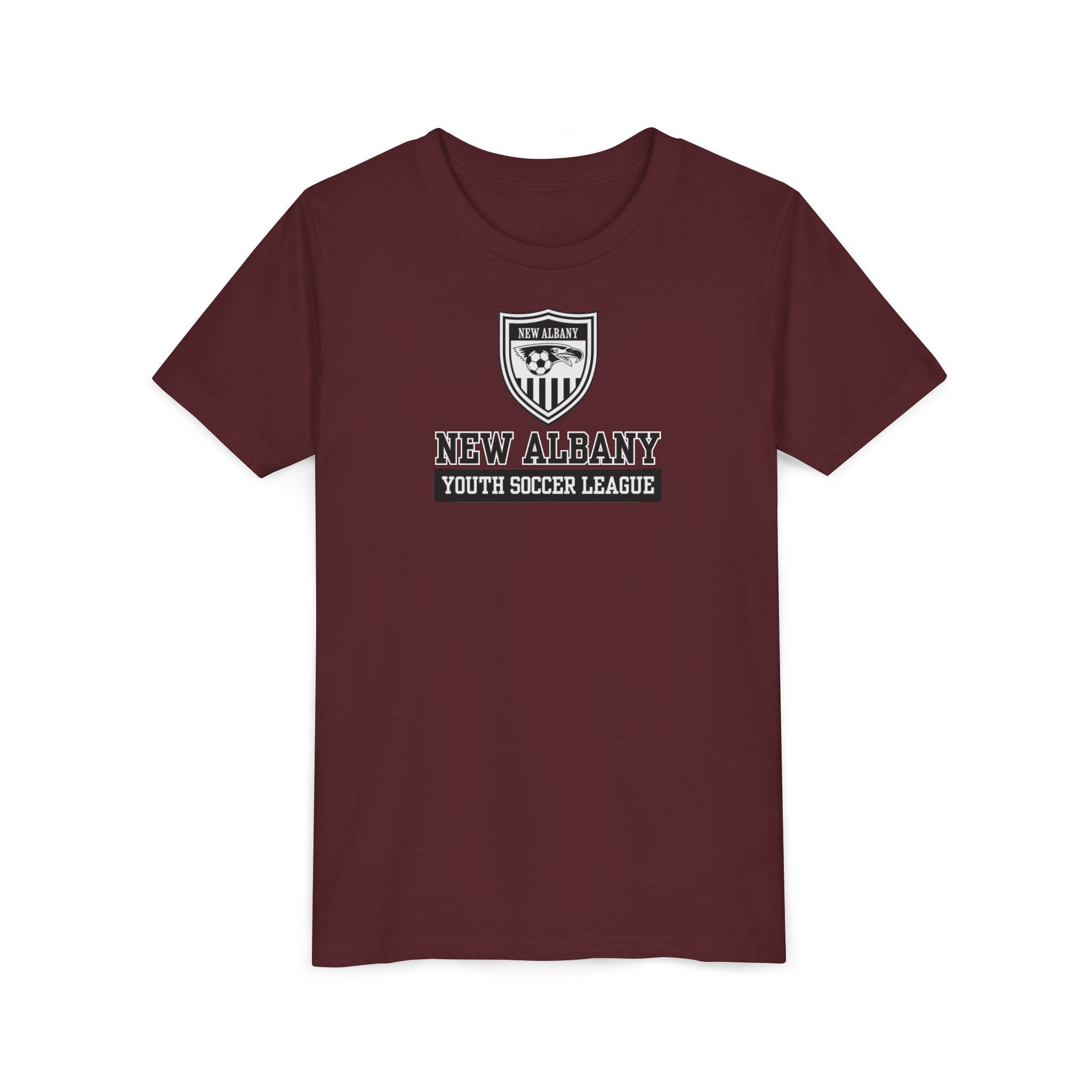 Youth New Albany Youth Soccer League Game Day Graphic Short Sleeve Bella + Canvas Soft Tee