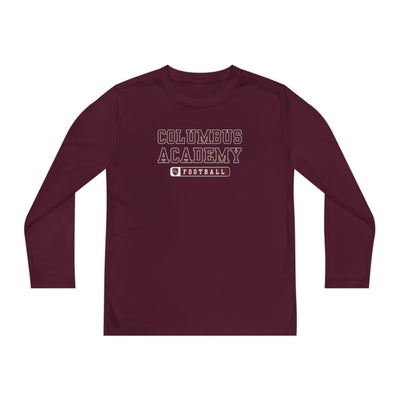Youth Columbus Academy Football Graphic Sport-Tek Competitor Performance Long Sleeve Tee