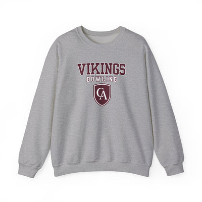 Adult Unisex Columbus Academy Vikings Bowling Graphic Gildan Heavy Blend Sweatshirt