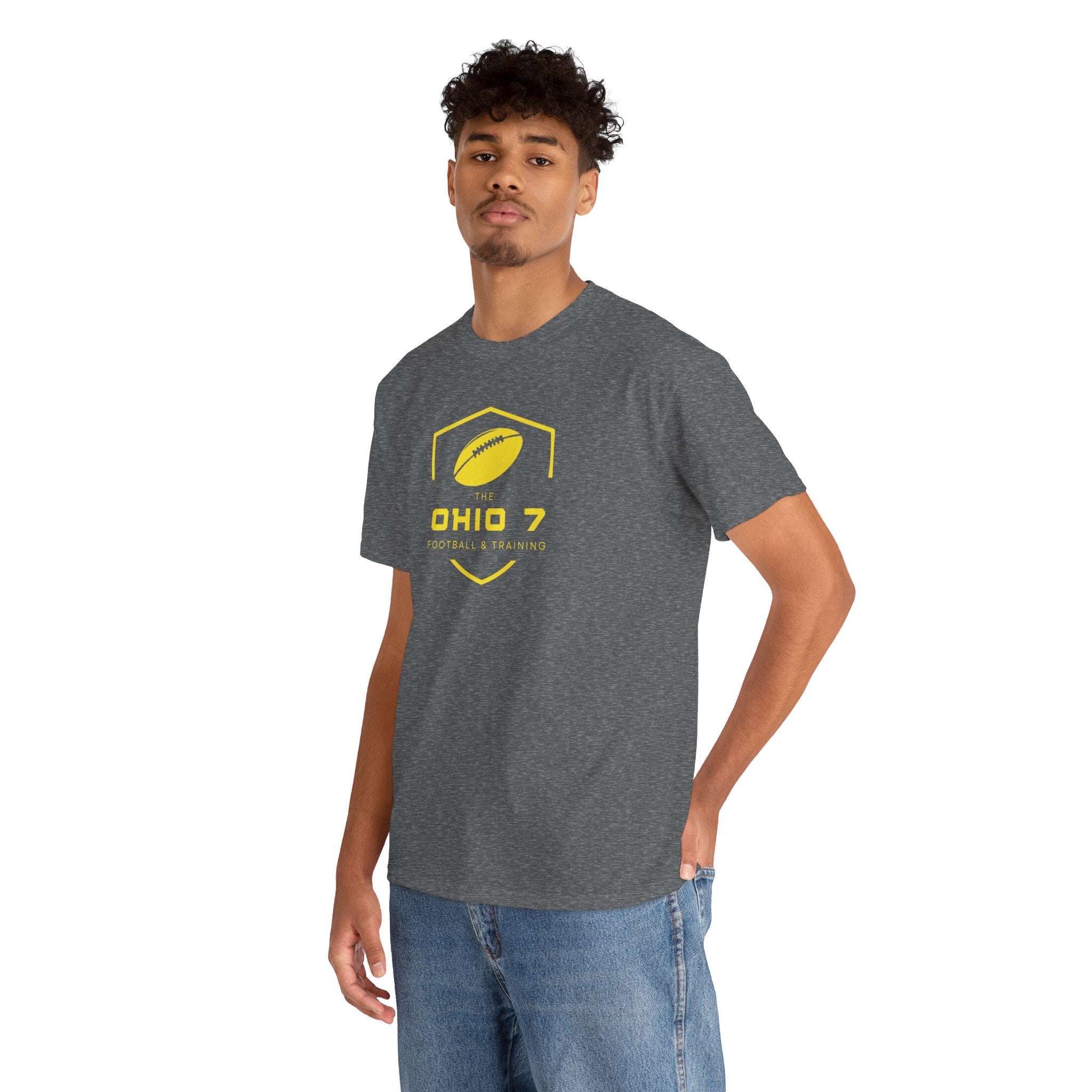 Adult Unisex The Ohio 7 Yellow Logo Short Sleeve Gildan Heavy Tee
