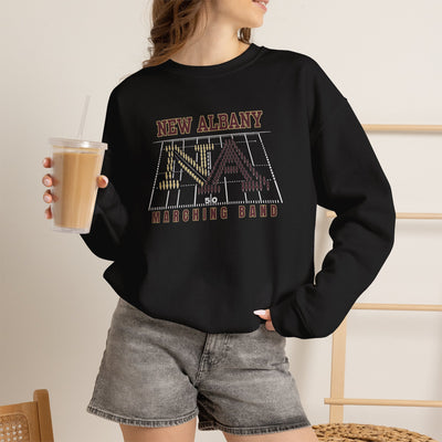 Adult Unisex New Albany Band Field Formation Graphic Sweatshirt