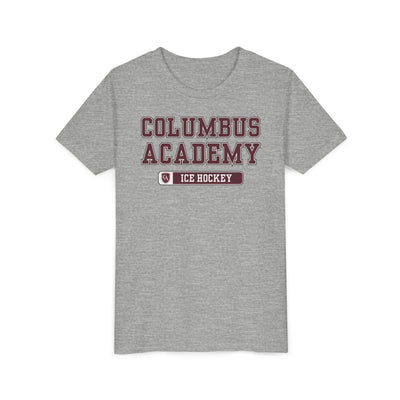 Youth Columbus Academy Ice Hockey Graphic Short Sleeve Bella + Canvas Soft Tee
