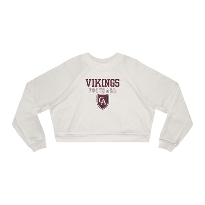 Women's Columbus Academy Football Graphic Cropped Fleece Bella + Canvas Sweatshirt