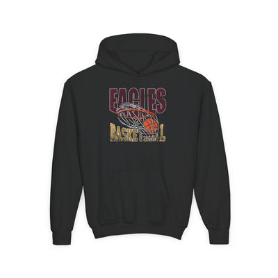 Youth Eagles Swish Distressed Basketball Graphic Hoodie