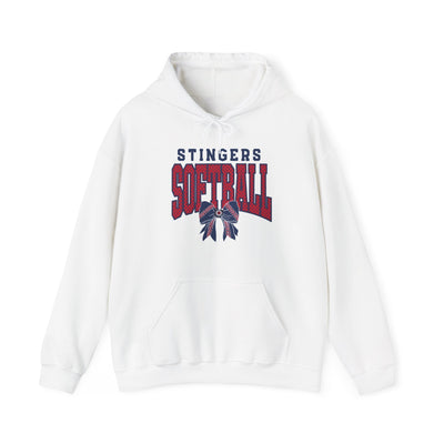 Adult Unisex Stingers Softball Stitched Bow Graphic Hoodie