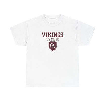 Adult Unisex Columbus Academy Vikings Tennis Graphic Short Sleeve Gildan Heavy Tee