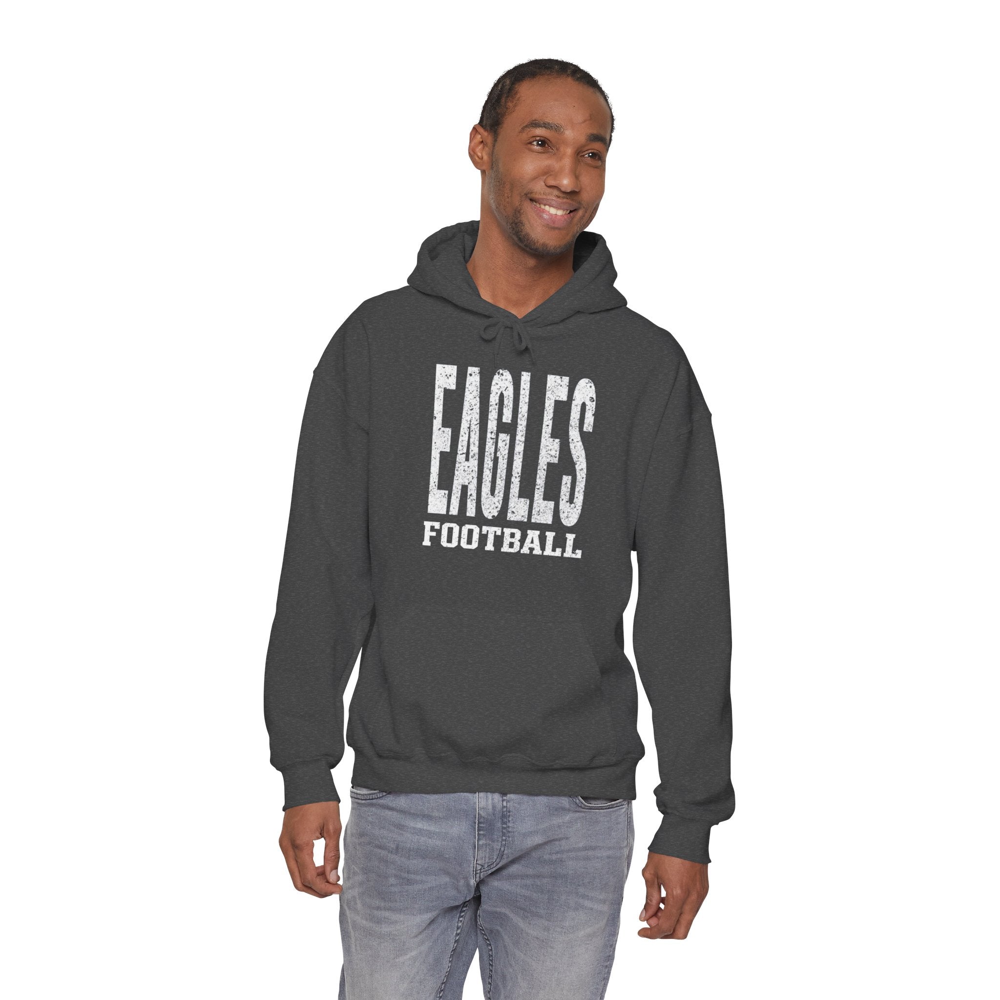 Adult Unisex New Albany Football Distressed Enlarged Graphic Hoodie