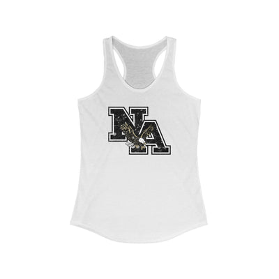 Women's Vintage Distressed Black Logo Graphic Racerback Tank