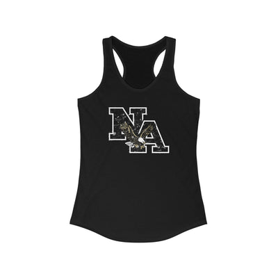 Women's Vintage Distressed Black Logo Graphic Racerback Tank