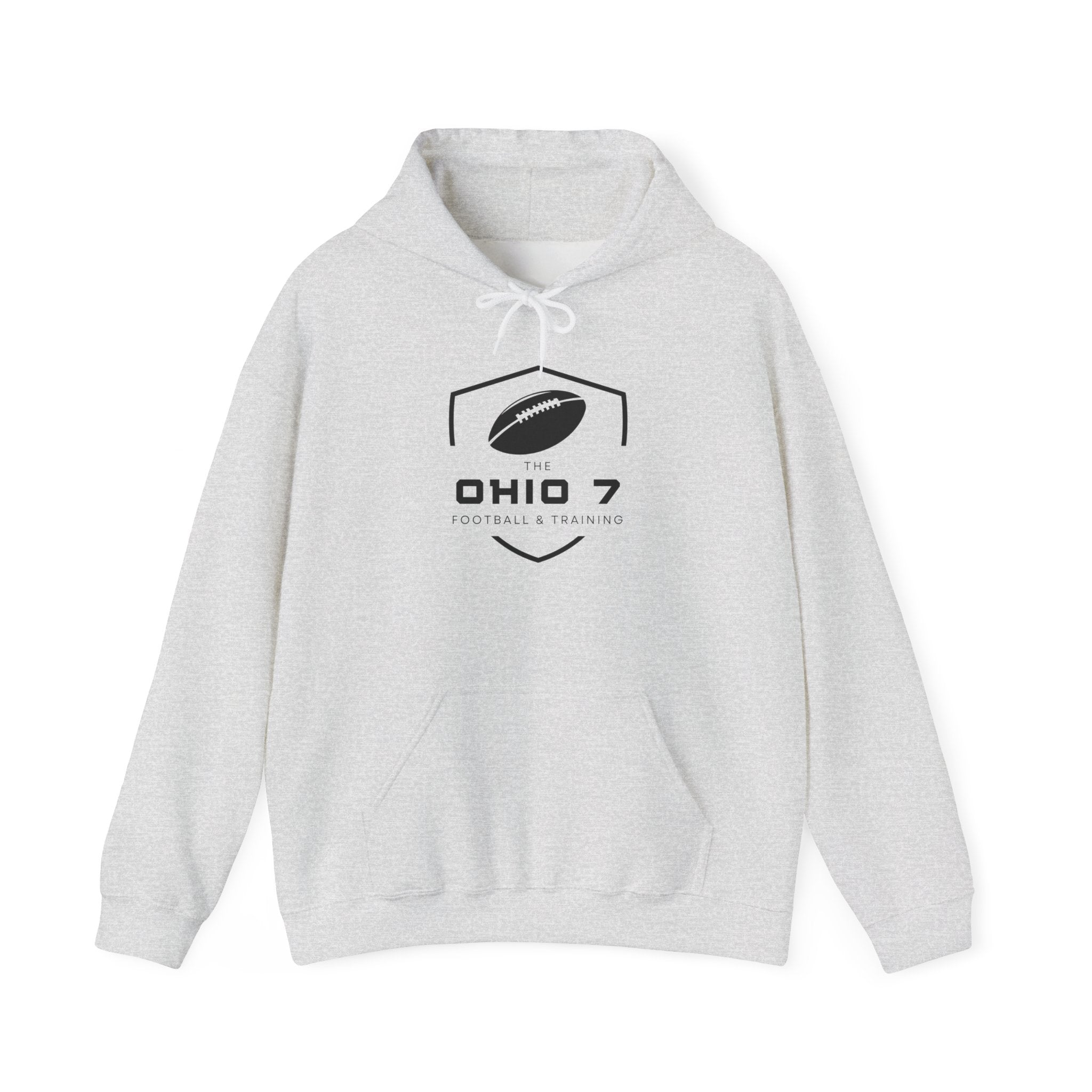 Adult Unisex The Ohio 7 Black Logo Gildan Heavy Blend Hoodie