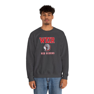 Adult Unisex Weir Red Riders Classic Mascot Graphic Sweatshirt