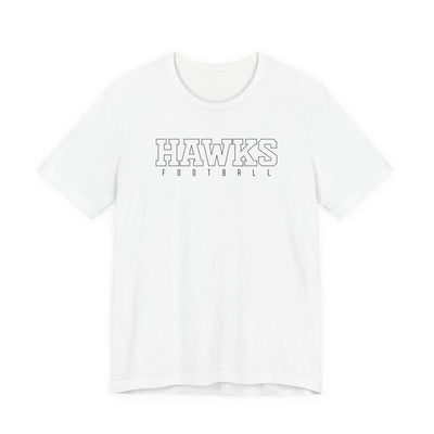 Adult Unisex Westerville Central Block Hawks Football Graphic Short Sleeve Soft Tee