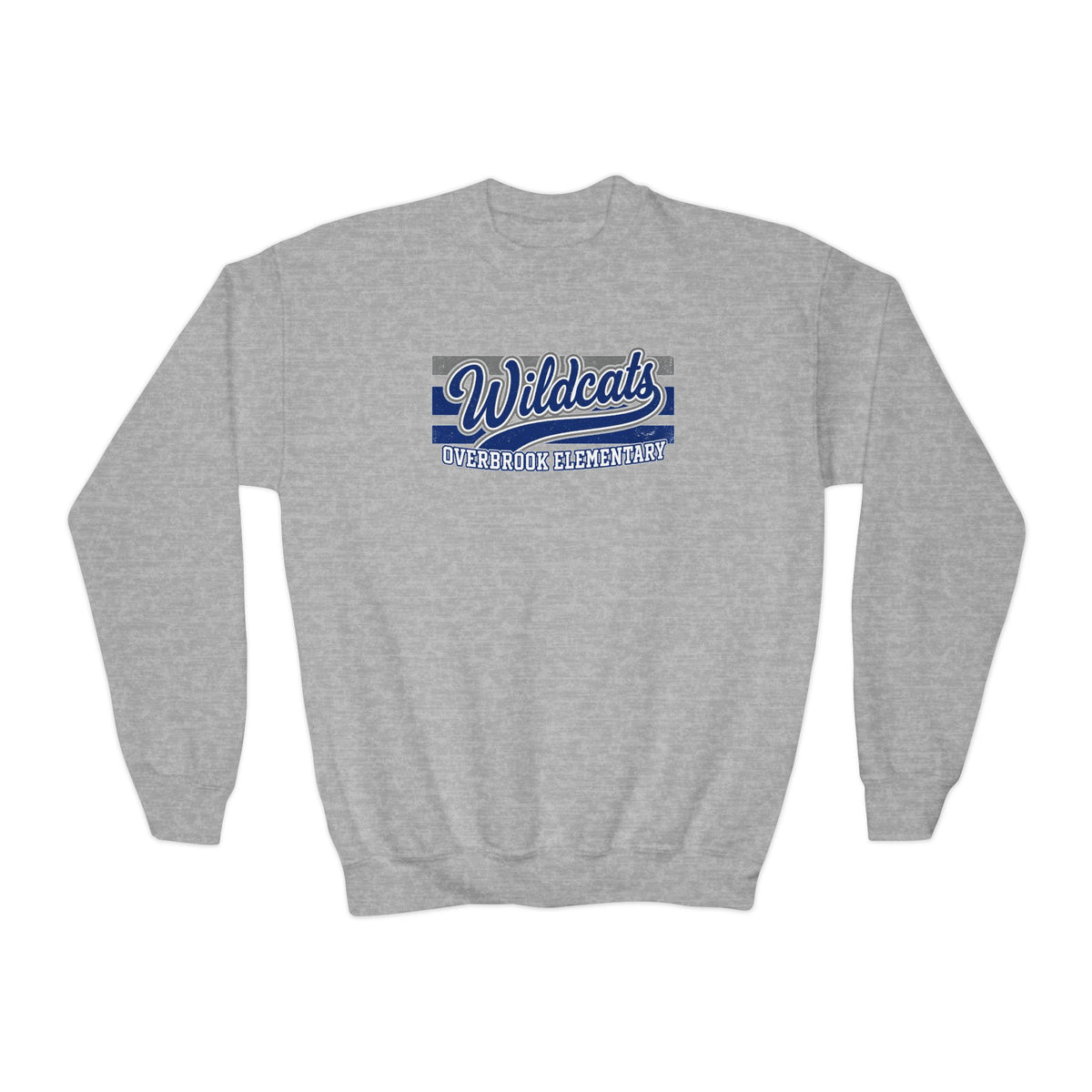 Youth Overbrook Elementary Wildcats Vintage Distressed Spirit Graphic Sweatshirt