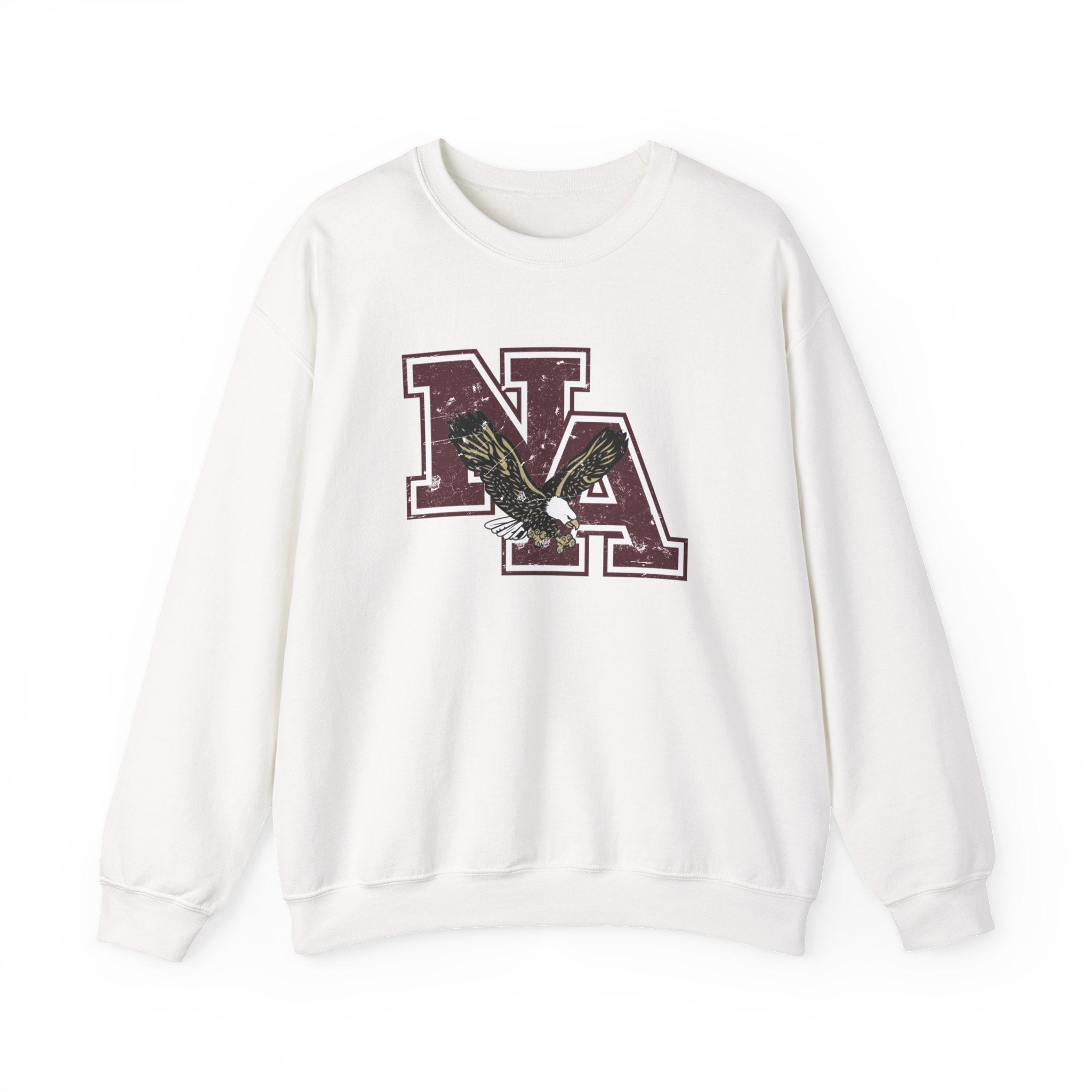 Adult Unisex Vintage Distressed Maroon Logo Graphic Sweatshirt