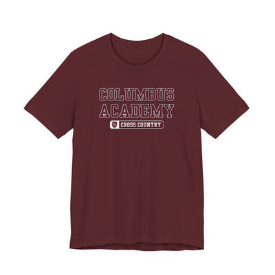 Adult Unisex Columbus Academy Cross Country Graphic Short Sleeve Bella + Canvas Soft Tee