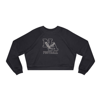 Women's New Albany Tonal Football Logo Graphic Cropped Fleece Sweatshirt