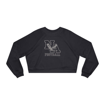 Women's New Albany Tonal Football Logo Graphic Cropped Fleece Sweatshirt