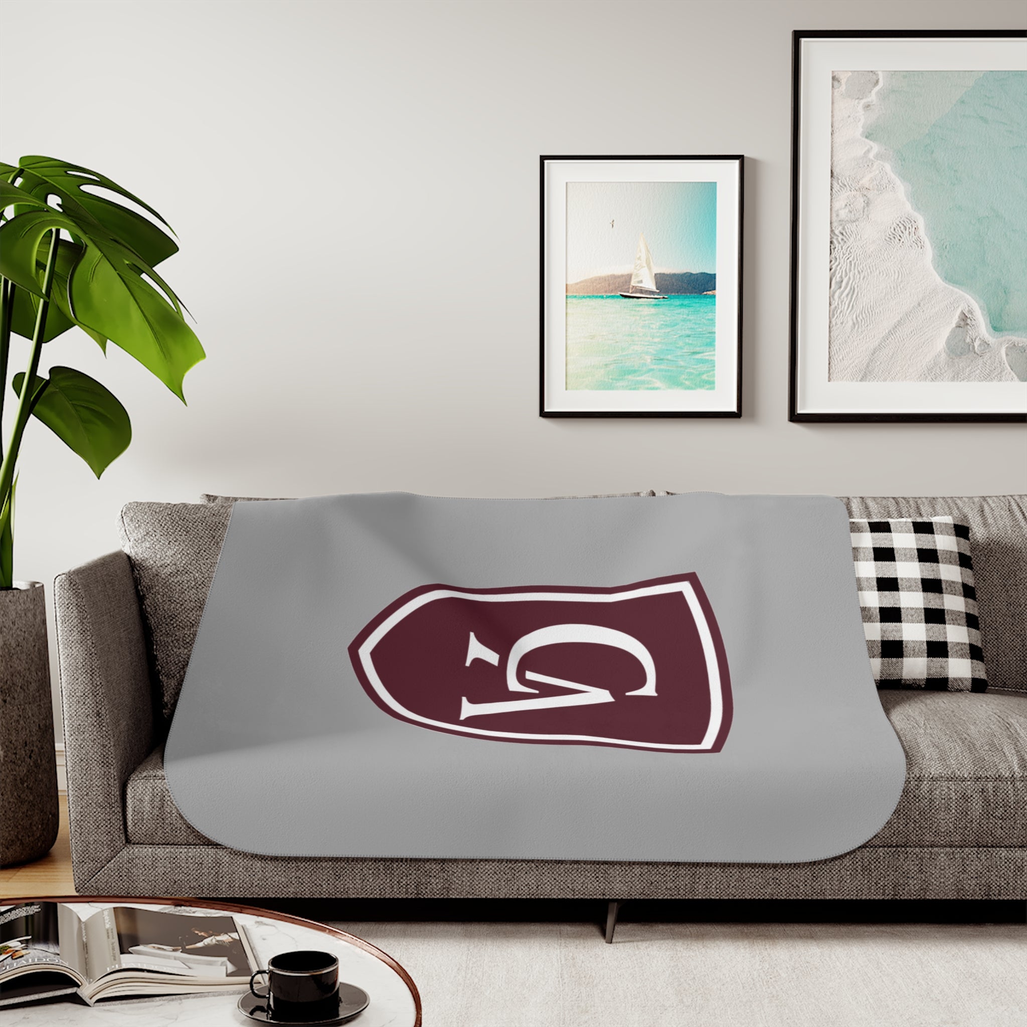 Columbus Academy Graphic So-Soft Sherpa Blanket