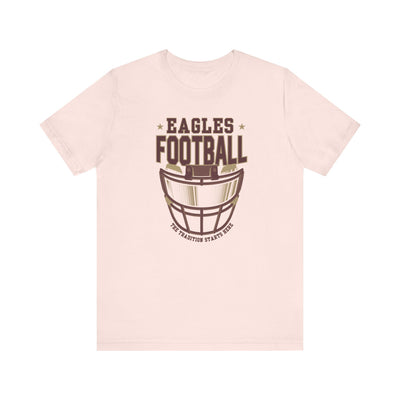 Adult Unisex Eagles Maroon Hype Helmet Graphic Short Sleeve Soft Tee