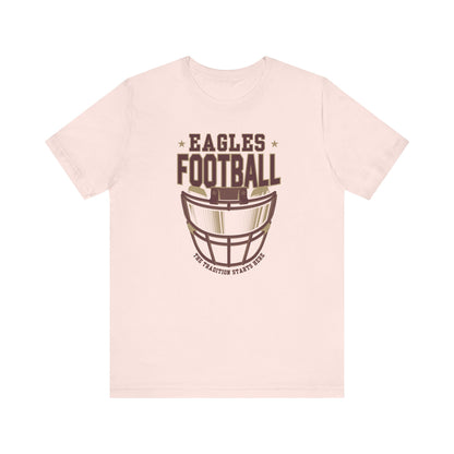 Adult Unisex Eagles Maroon Hype Helmet Graphic Short Sleeve Soft Tee