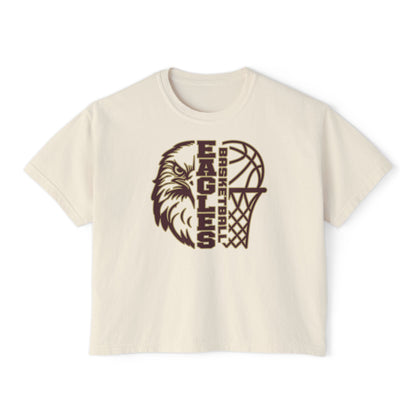 Women's Epic Eagle Basketball Boxy Crop Short Sleeve Graphic Tee