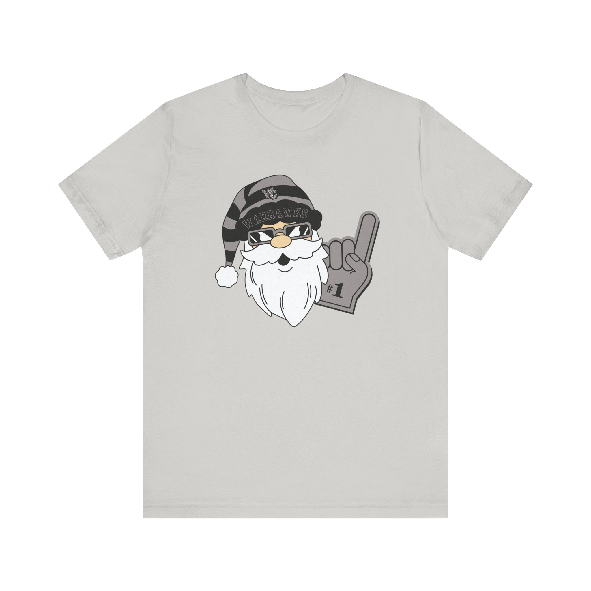 Adult Unisex Westerville Central Spirited Santa Graphic Short Sleeve Soft Tee