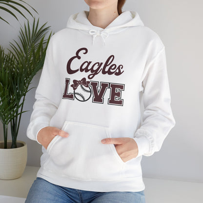Adult Unisex Eagles Softball Love Graphic Hoodie