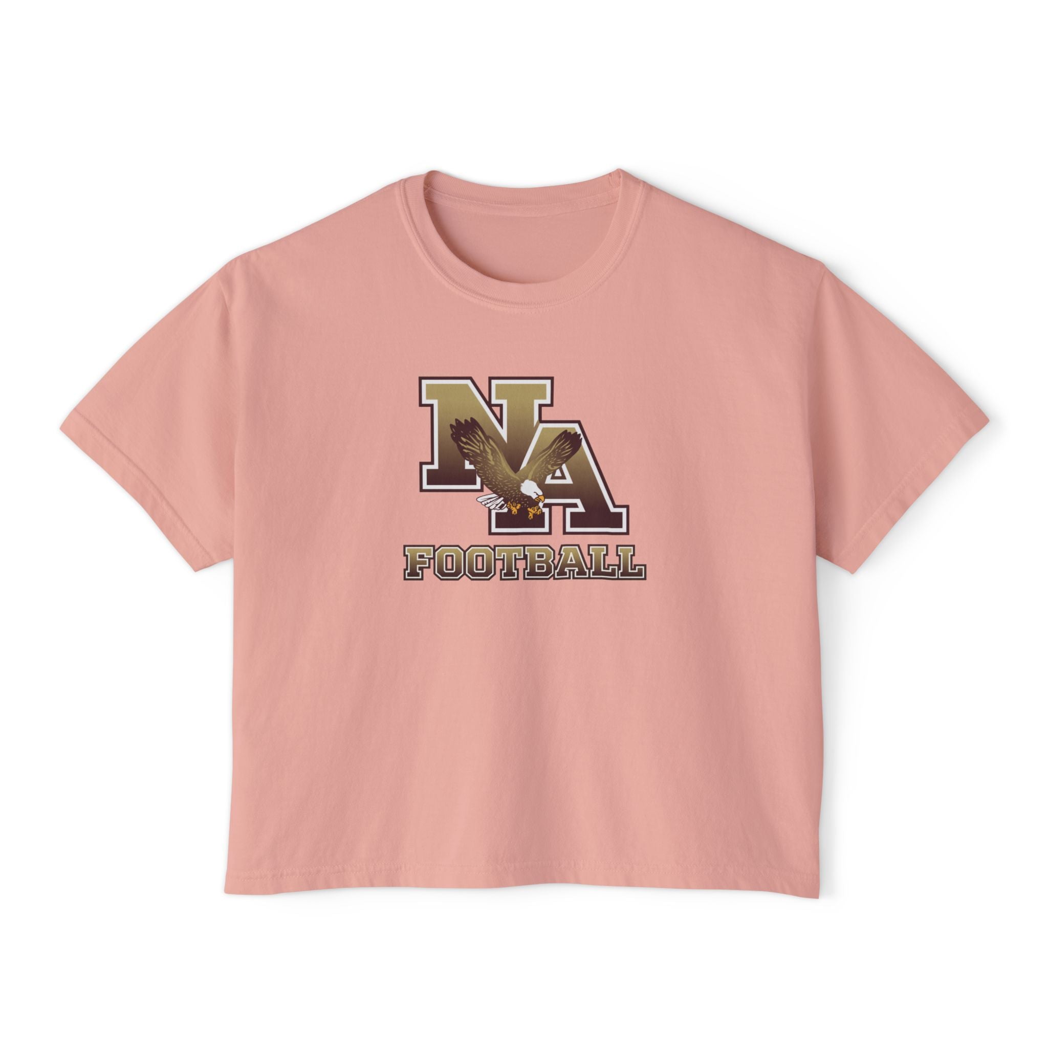 Women's New Albany Ombre Eagle Logo Graphic Boxy Crop Short Sleeve Tee