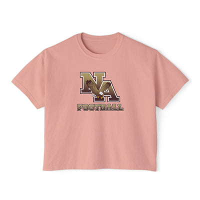 Women's New Albany Ombre Eagle Logo Graphic Boxy Crop Short Sleeve Tee