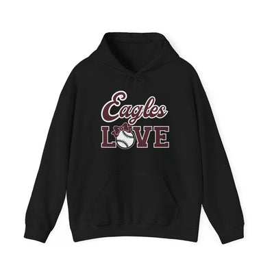 Adult Unisex Eagles Softball Love Graphic Hoodie