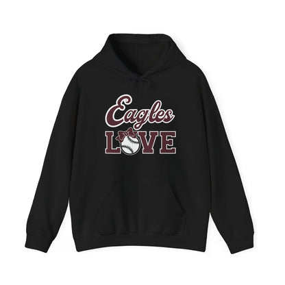 Adult Unisex Eagles Softball Love Graphic Hoodie
