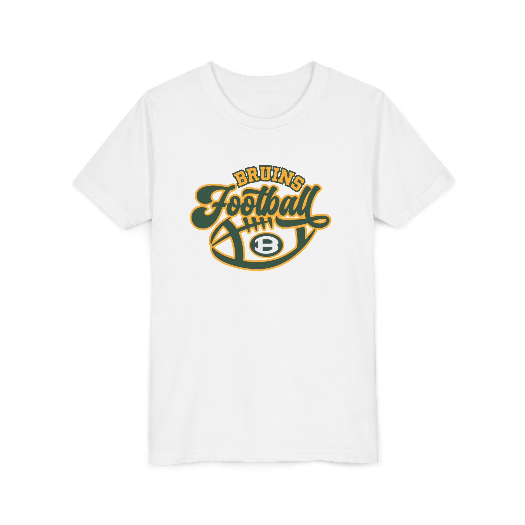 Youth Bruin Script Football Graphic Short Sleeve Soft Tee