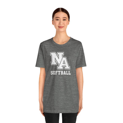 Adult Unisex New Albany Softball Vintage Vibe Logo Graphic Short Sleeve Soft Tee
