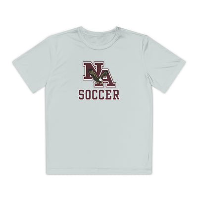 Youth New Albany Classic Maroon Soccer Logo Graphic Sport-Tek Competitor Performance Tee