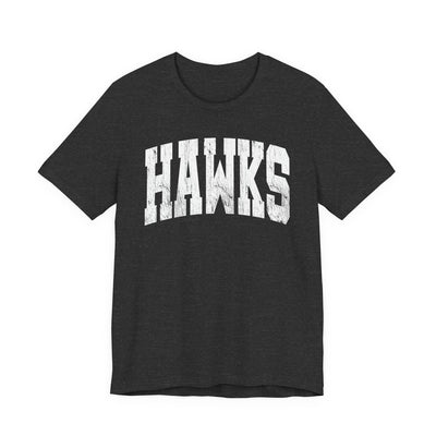 Adult Unisex Westerville Central Distressed Oversized Hawks Graphic Short Sleeve Soft Tee