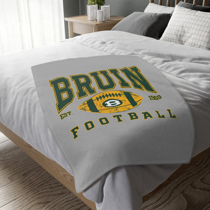 Bruin Football Heritage Graphic Super Soft Velveteen Microfiber Blanket (Two-sided print)