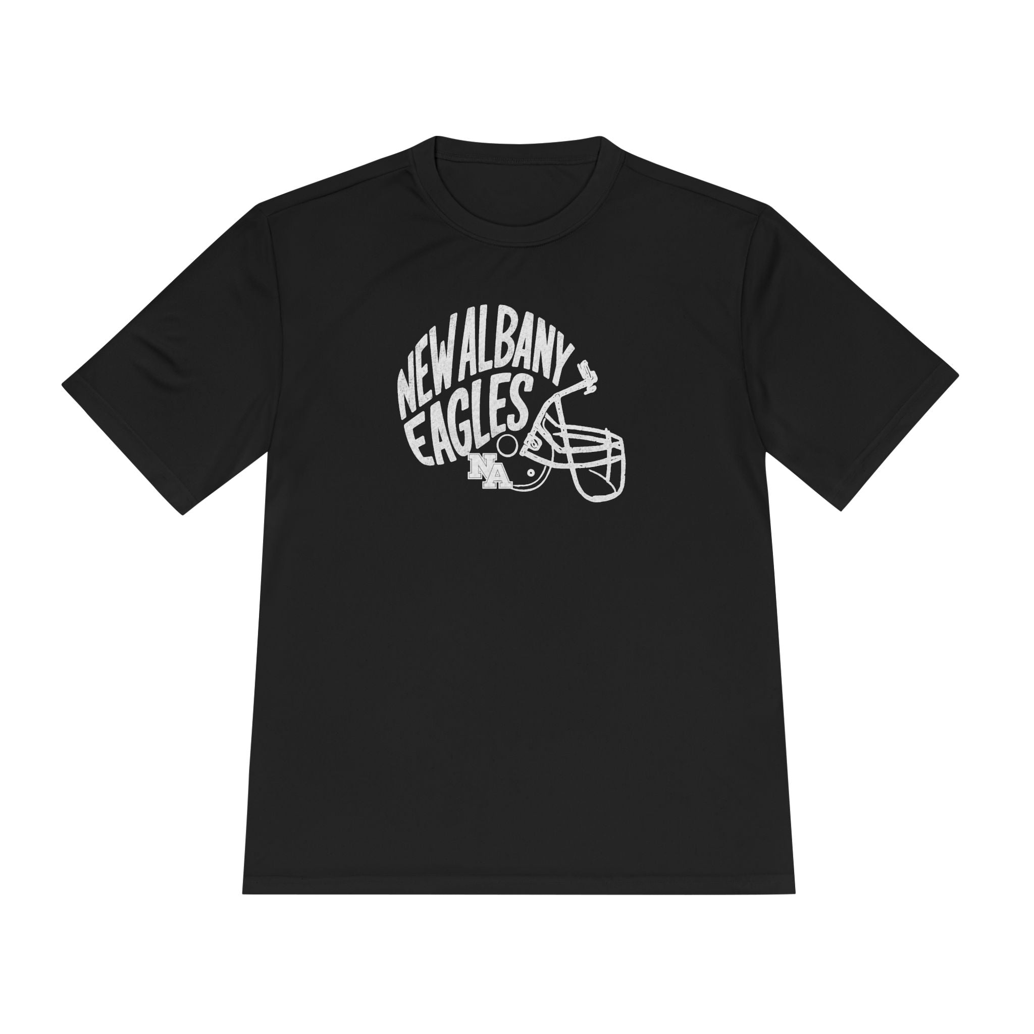 Adult Unisex New Albany Vintage Vibes Football Helmet Graphic Sport-Tek Competitor Performance Tee