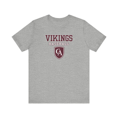 Adult Unisex Columbus Academy Vikings Baseball Graphic Short Sleeve Bella + Canvas Soft Tee