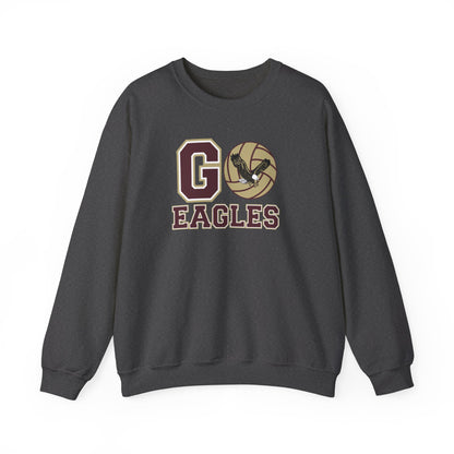 Adult Unisex Go Eagles Volleyball Graphic Sweatshirt - New Albany Eagles