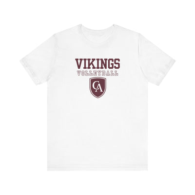 Adult Unisex Columbus Academy Vikings Volleyball Graphic Short Sleeve Bella + Canvas Soft Tee
