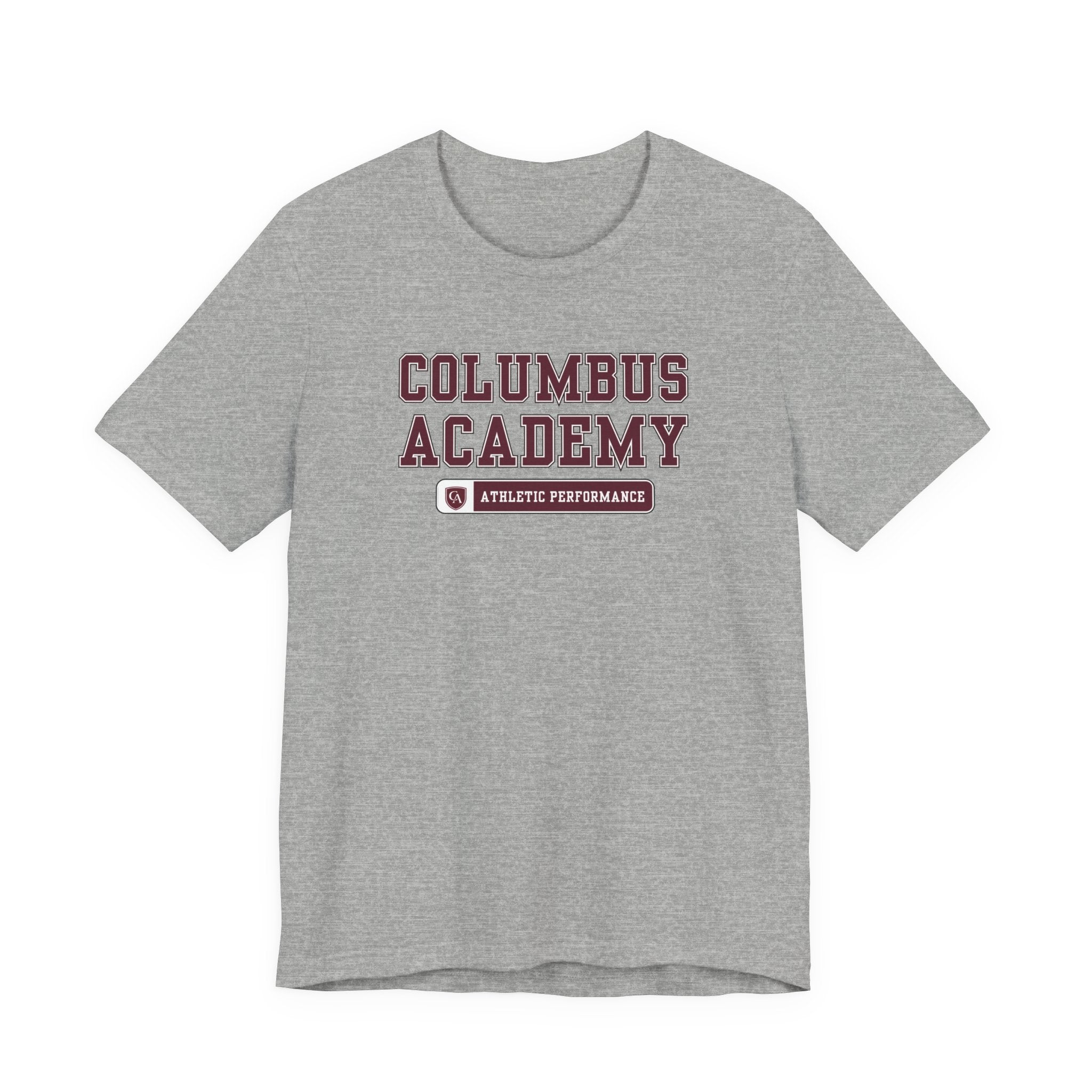 Adult Unisex Columbus Academy Athletic Performance Graphic Short Sleeve Bella + Canvas Soft Tee