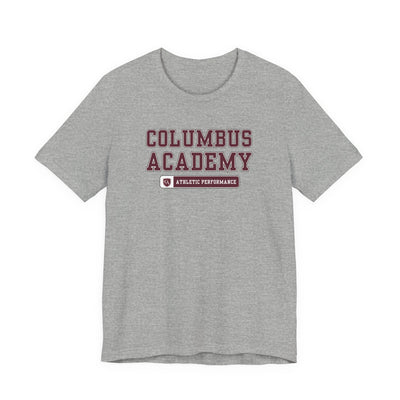 Adult Unisex Columbus Academy Athletic Performance Graphic Short Sleeve Bella + Canvas Soft Tee